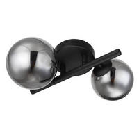 LED-WANDLEUCHTE - Schwarz, Design, Glas/Metall (24/25/12,5cm) - Globo