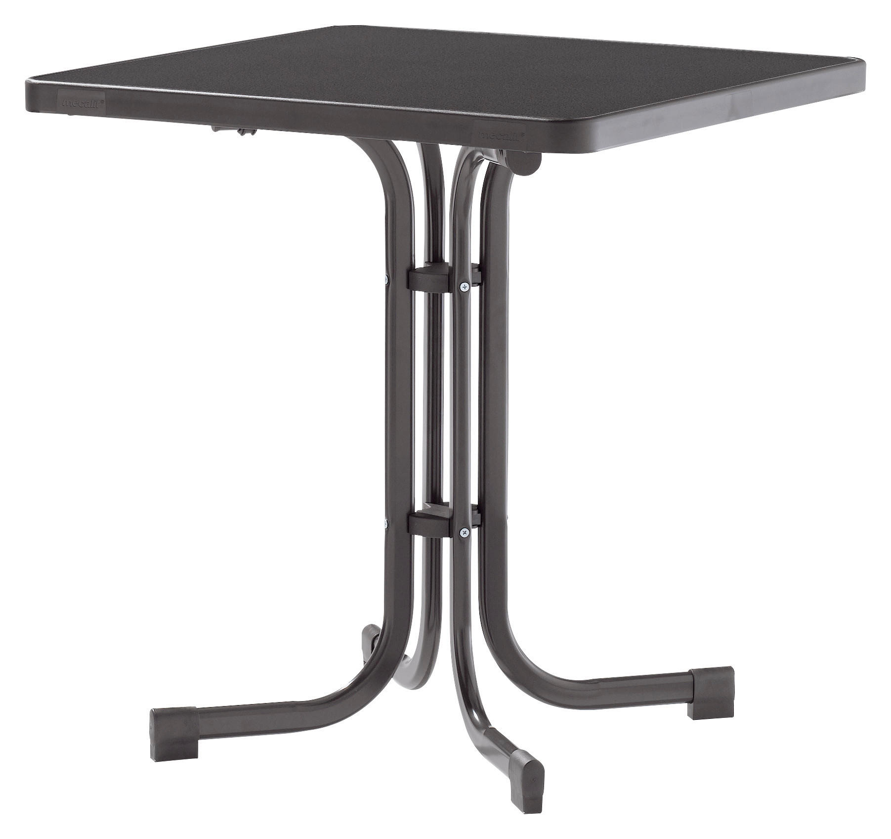 GARTENKLAPPTISCH 70/70/72 cm Metall quadratisch  - Anthrazit/Grau, Basics, Kunststoff/Metall (70/70/72cm) - Sieger