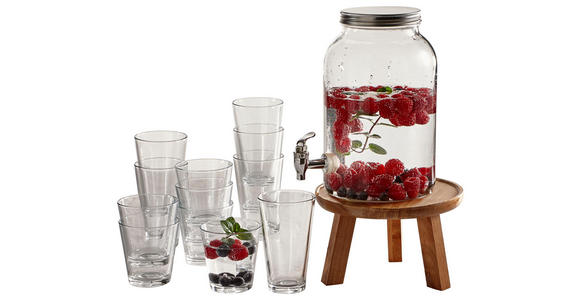GETRÄNKESPENDER - Klar, Basics, Glas/Metall (20,2/26,3cm) - Homeware