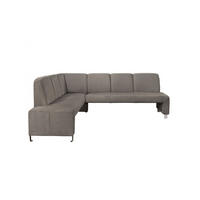 KLUPA KUTNA  smeđa  drvo, tekstil, drvni materijal      - srebrne boje/smeđa, Moderno, drvni materijal/drvo (263/198cm) - Livetastic