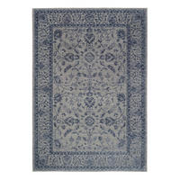 WEBTEPPICH 65/130 cm Denver Blau, Grau, Hellgrau, Hellblau, Dunkelblau, Dunkelgrau  - Blau/Dunkelgrau, Design, Textil (65/130cm) - Musterring