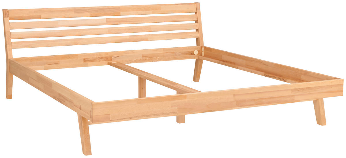 BETT 180/200 cm  in Kernbuche  - Kernbuche, MODERN, Holz (180/200cm) - MID.YOU