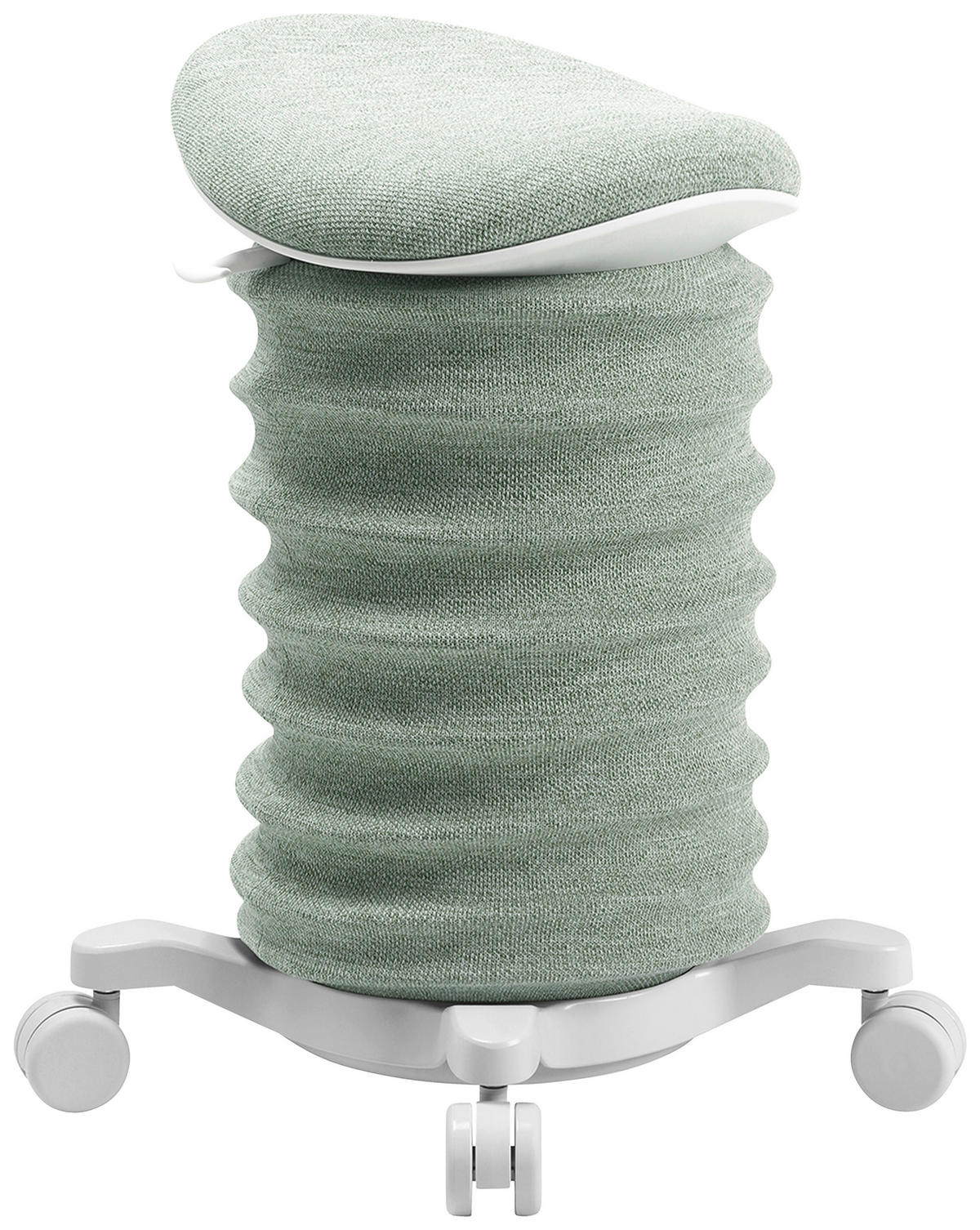 BÜROHOCKER Weiß, Hellgrün  - Weiß/Hellgrün, Design, Kunststoff/Textil (37,5/58-70/36cm) - Topstar