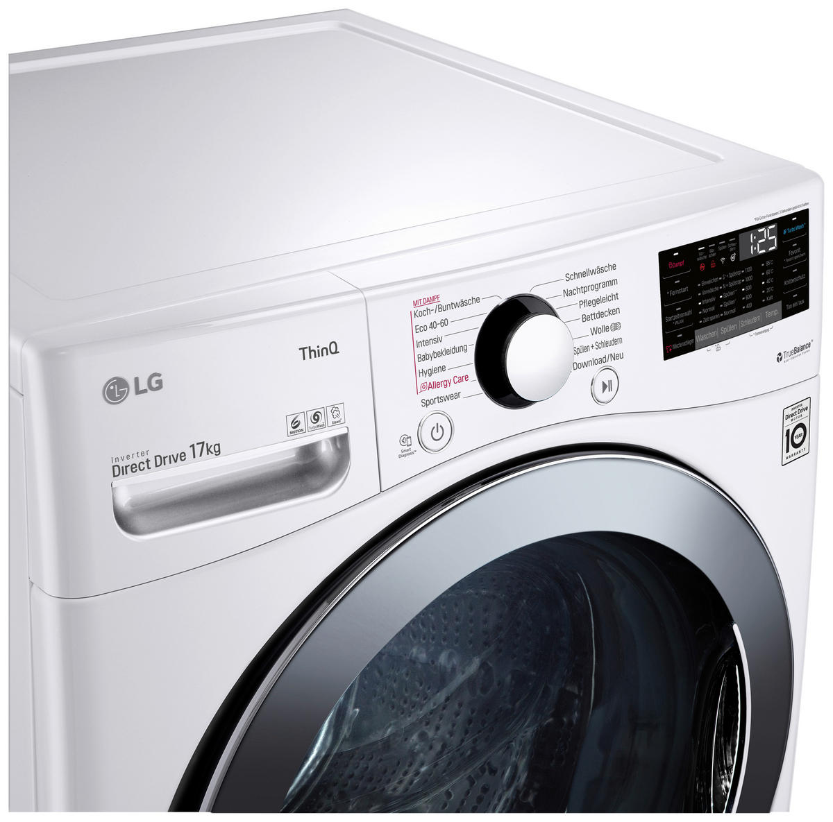 WASCHMASCHINE F11WM17TS2  - Weiß, Trend, Glas/Kunststoff (70/99/77cm) - LG
