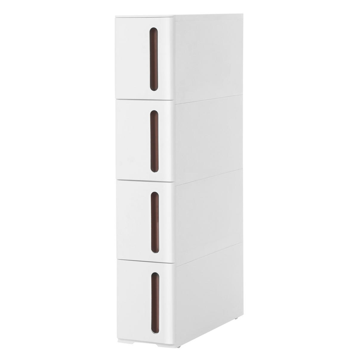 KÜCHENREGAL  - Braun/Weiß, Basics, Kunststoff (17/83/45cm)