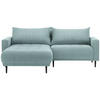 ECKSOFA Türkis Webstoff  - Türkis/Schwarz, Design, Holz/Textil (160/215cm) - Stylife