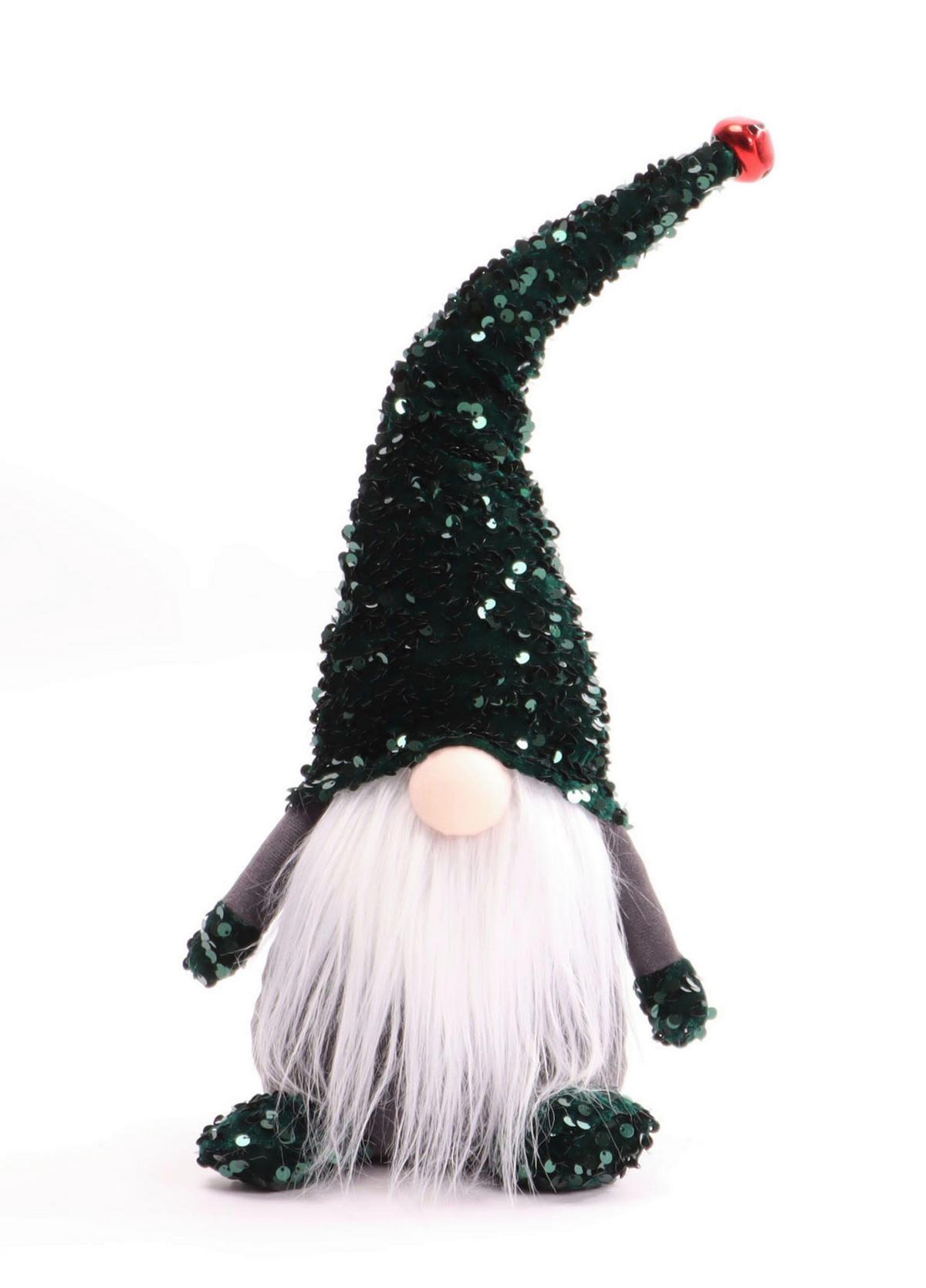 ŠKRIATOK - sivá/biela, Trend, kov/textil (14/40/14cm) - X-Mas