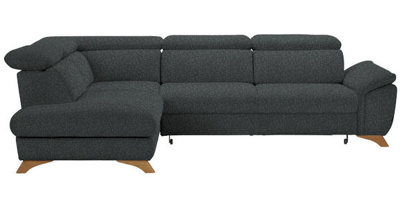 ECKSOFA in Chenille Grau  - Eichefarben/Grau, MODERN, Holz/Textil (212/287cm) - Valnatura