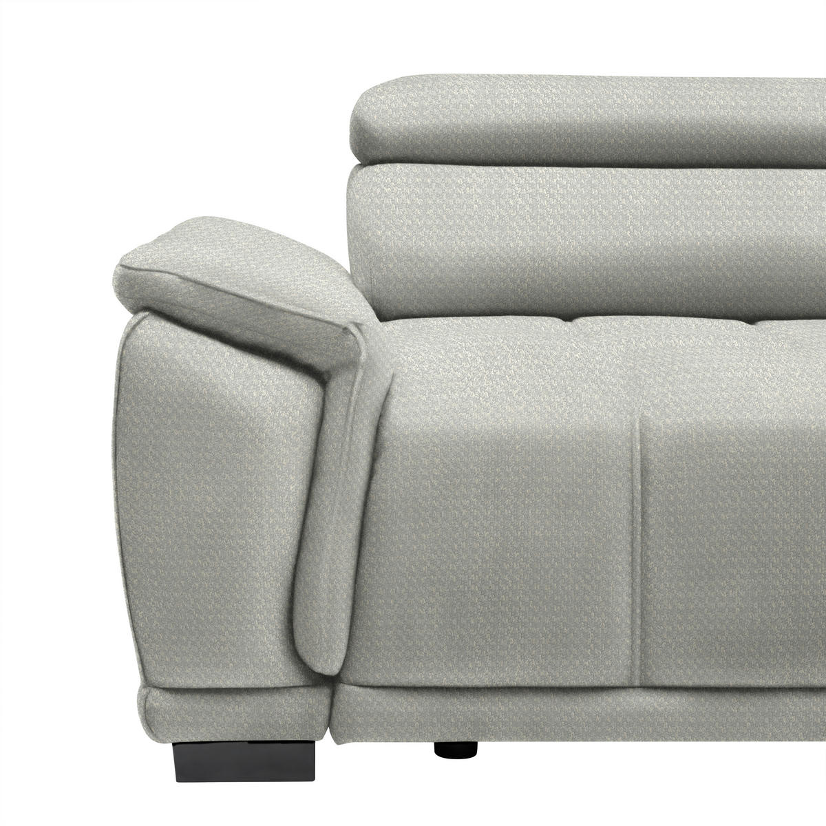 HÖRNSOFFA i chenille, vävt tyg sandfärgad  - sandfärgad/svart, Modern, textil/plast (283/106cm) - MID.YOU