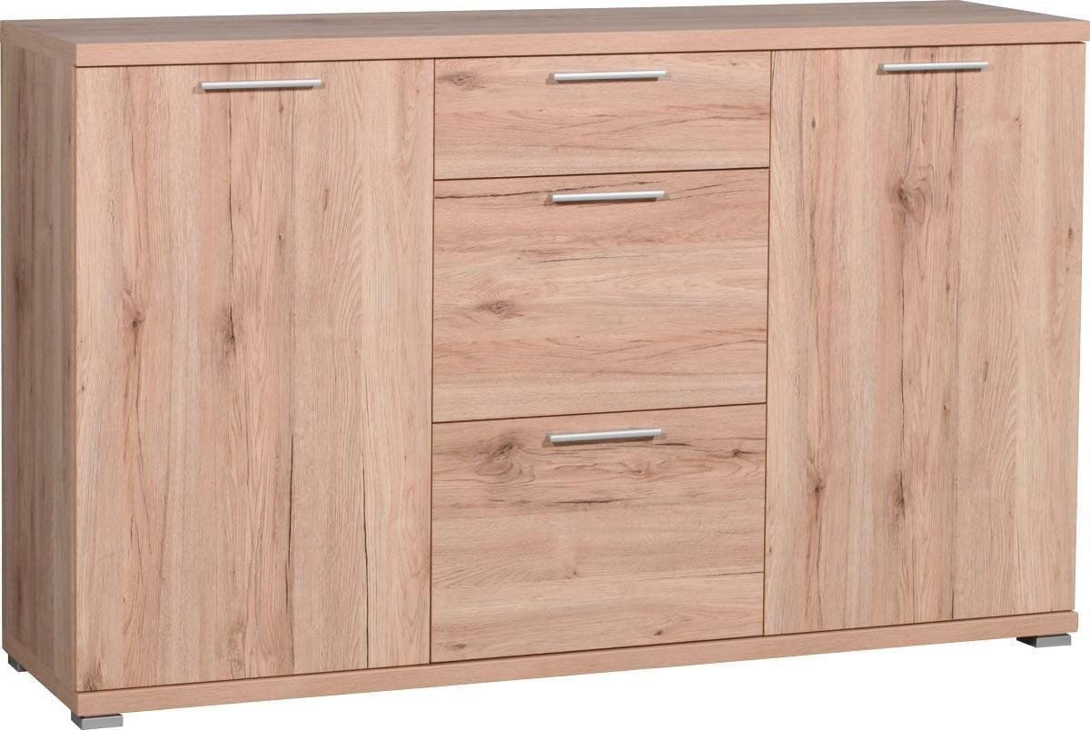 SIDEBOARD  in 144/88/40 cm  - Eichefarben/Anthrazit, Basics, Holzwerkstoff/Kunststoff (144/88/40cm) - Carryhome