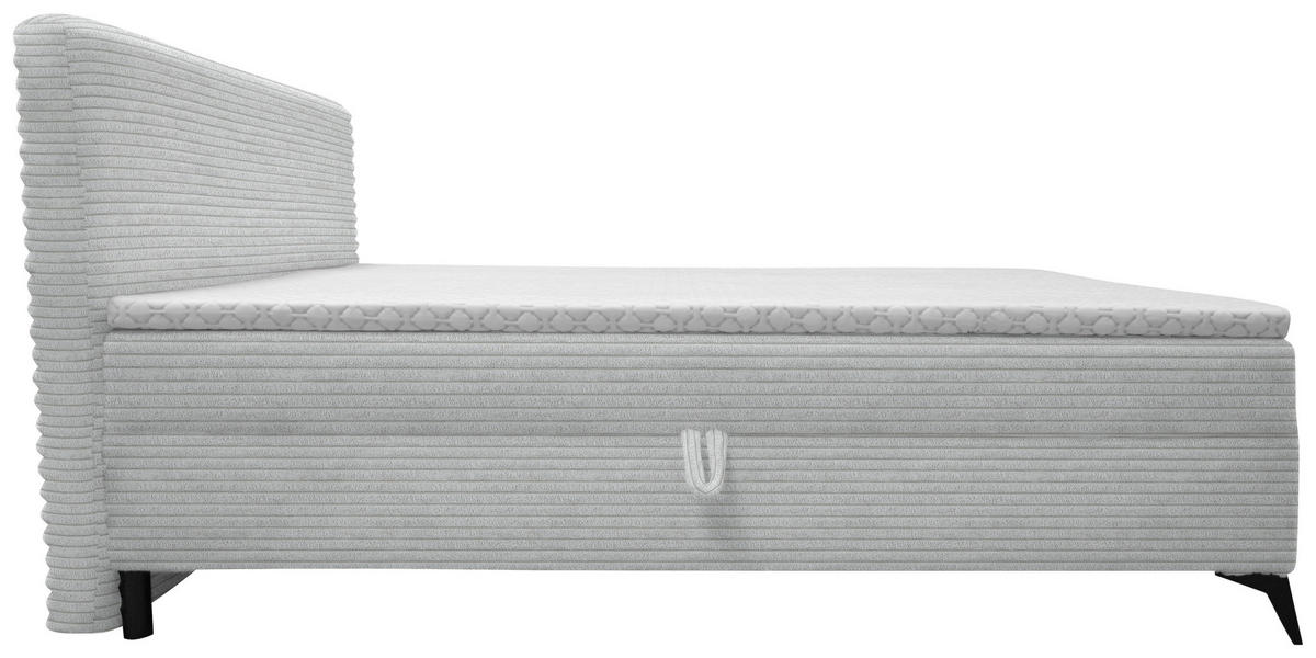 BOXBETT 180/200 cm  in Silberfarben  - Silberfarben/Schwarz, Design, Holz/Holzwerkstoff (180/200cm) - Xora
