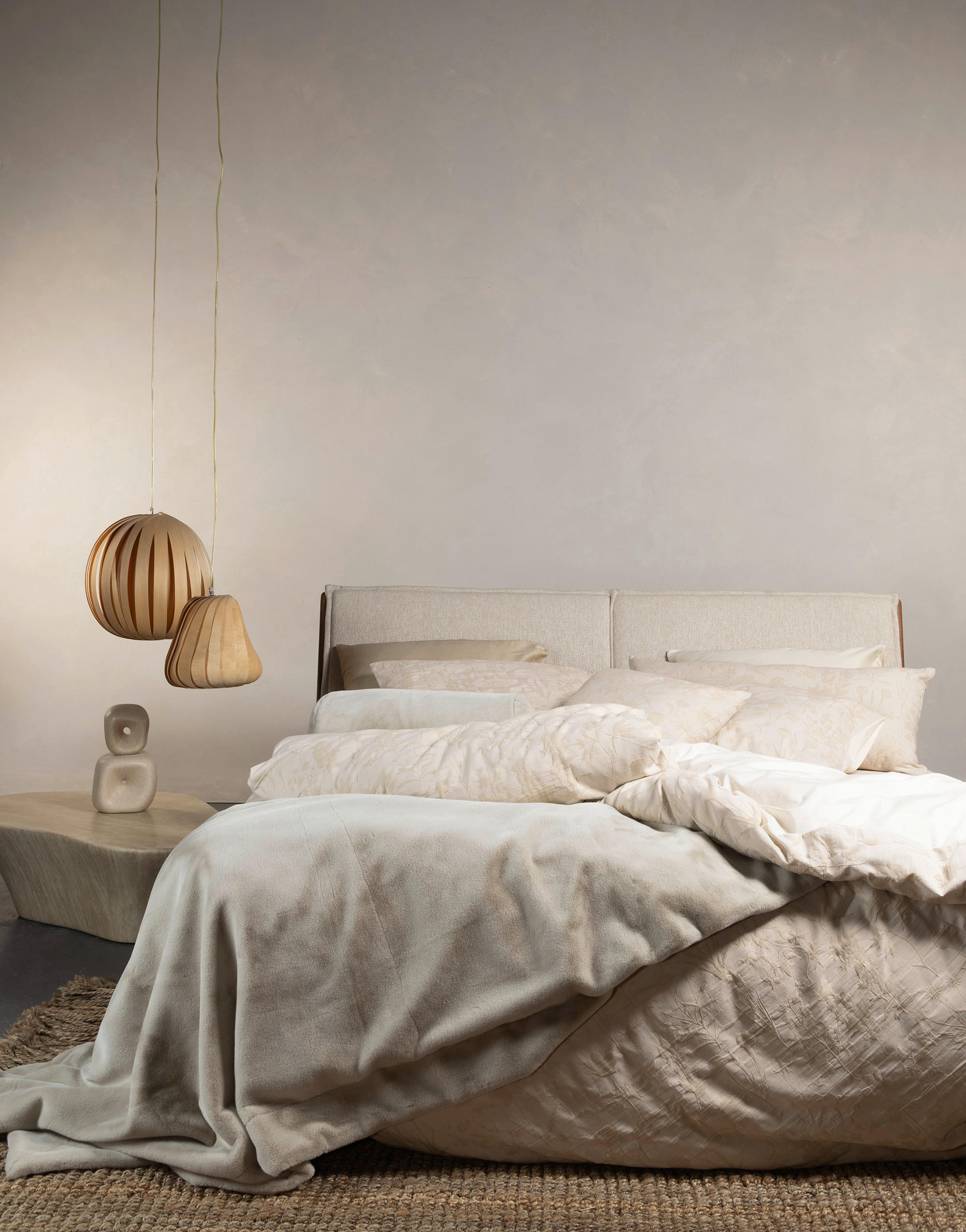 POSTELJINA 200/200 cm   - boje pijeska, Konvencionalno, tekstil (200/200cm) - Essenza