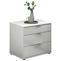 NACHTSCHRANK 40/48/43 cm  - Chromfarben/Schwarz, KONVENTIONELL, Glas/Holzwerkstoff (40/48/43cm) - Dieter Knoll