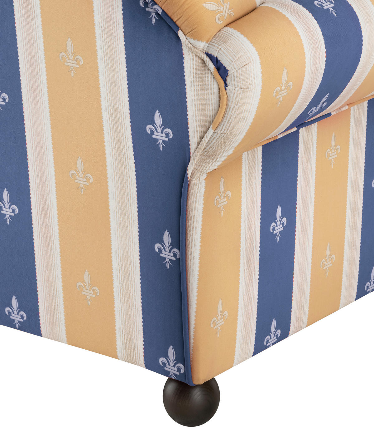 2-SITZER-SOFA Mikrofaser Blau  - Wengefarben/Blau, KONVENTIONELL, Holz/Textil (151/84/80cm) - Livetastic