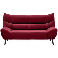2-SITZER-SOFA in Mikrofaser Rot  - Rot/Schwarz, Design, Textil/Metall (190/106/99cm) - Xora