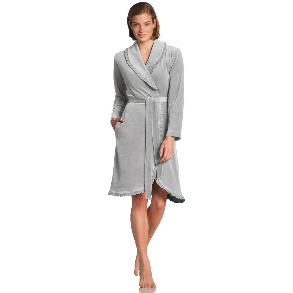 KOPALNI PLAŠČ  Ariel  siva   - siva, Basics, tekstil - Vossen