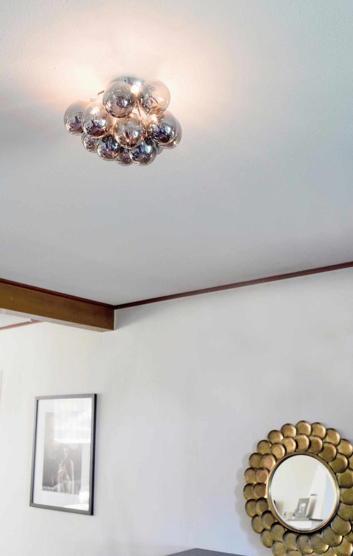 DECKENLEUCHTE 40 W     - Chromfarben/Grau, Design, Glas/Metall (30/20cm) - By Rydéns