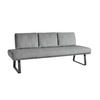 SITZBANK 209/92/78 cm  in Grau, Schwarz  - Schwarz/Grau, Design, Textil/Metall (209/92/78cm) - Dieter Knoll