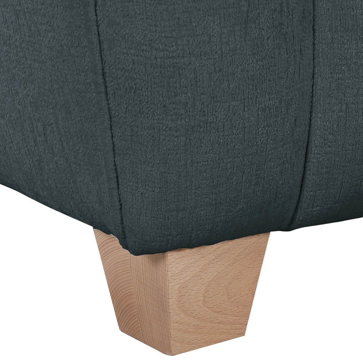3-SITZER-SOFA Chenille Dunkelgrau  - Dunkelgrau/Buchefarben, KONVENTIONELL, Holz/Textil (212/72/95cm) - Milino