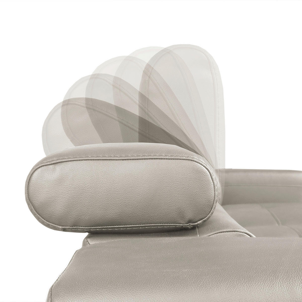 ECKSOFA  in Lederlook Echtleder Platinfarben  - Platinfarben/Schwarz, Design, Leder/Textil (247/173cm) - Livetastic