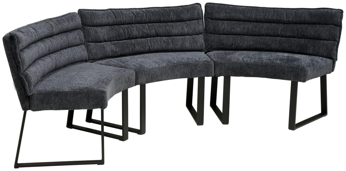 KLUPA  siva  metal, tekstil      - siva/crna, Moderno, metal/tekstil (108/82/60cm) - Livetastic
