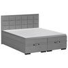 BOXSPRINGBETT 180/200 cm  in Dunkelgrau  - Dunkelgrau/Schwarz, Konventionell, Kunststoff/Textil (180/200cm) - home24