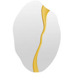 WANDSPIEGEL 80/120/3,4 cm    in wellenförmig  - Silberfarben/Goldfarben, Trend, Glas/Holzwerkstoff (80/120/3,4cm) - Xora