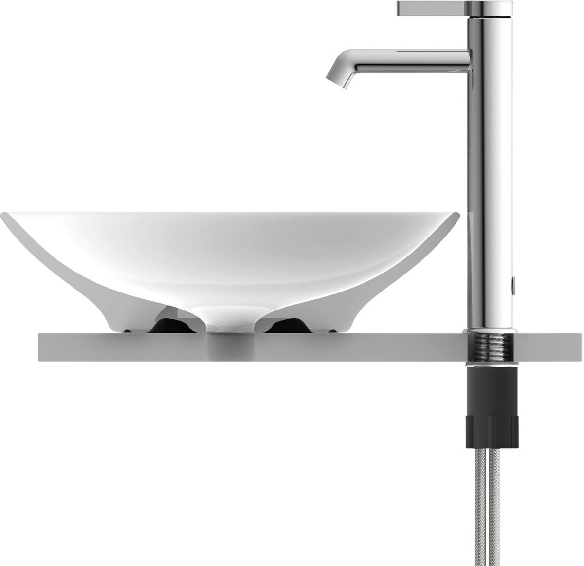 WASCHTISCHARMATUR 5/30/17,5 cm  - Chromfarben, Basics, Metall (5/30/17,5cm)
