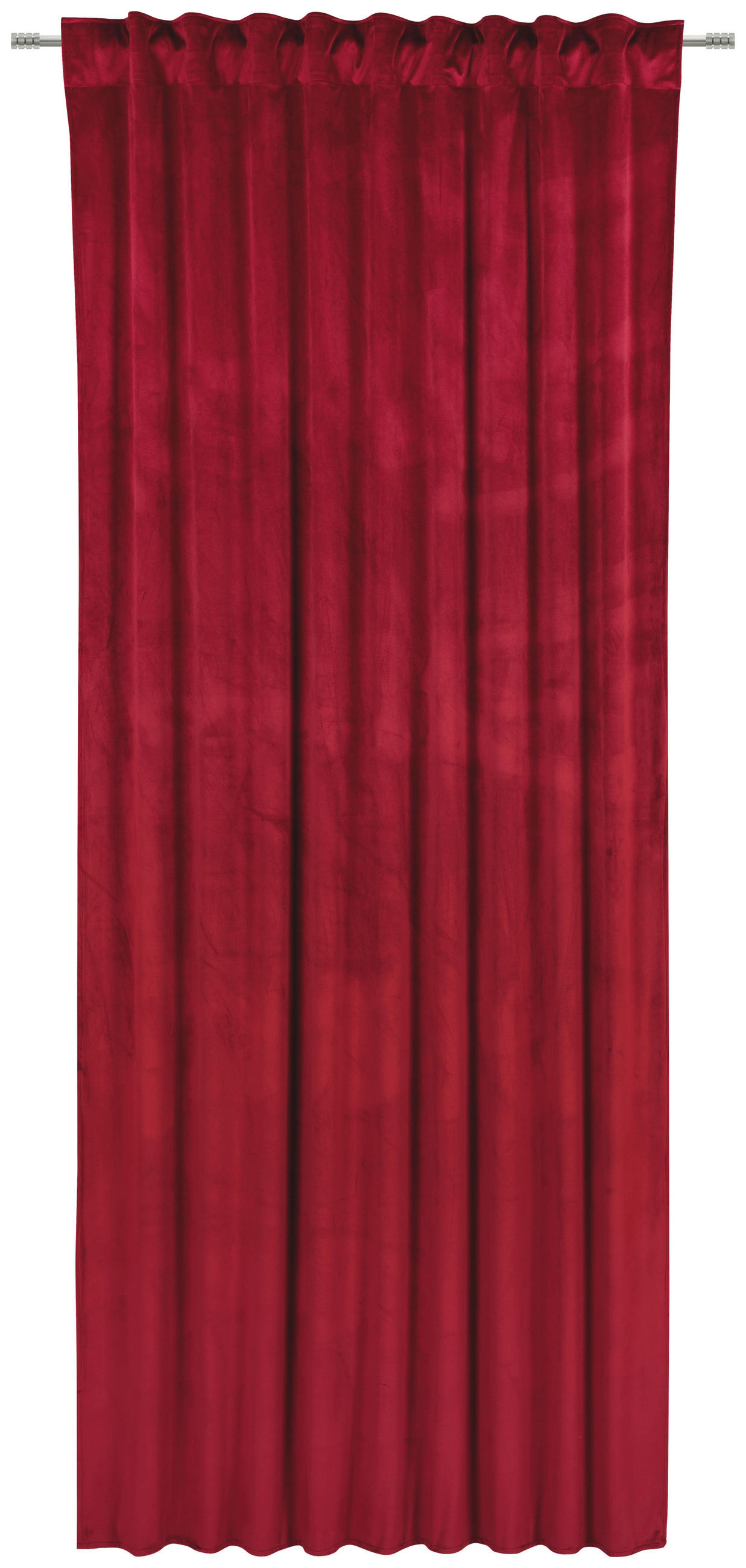 HOTOVÝ ZÁVĚS, neprůsvitné, 135/245 cm - tmavě červená, Basics, textil (135/245cm) - Esposa