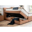 BOXSPRINGBETT 160/200 cm  in Cognac  - Wengefarben/Cognac, KONVENTIONELL, Holz/Textil (160/200cm) - Novel