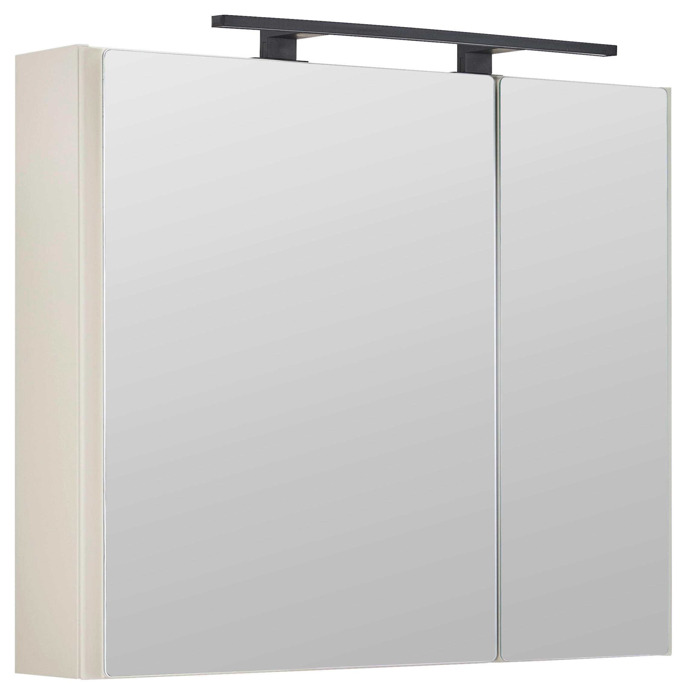 SPIEGELSCHRANK 90/75/18 cm  - Greige, MODERN, Glas/Holzwerkstoff (90/75/18cm) - Welnova