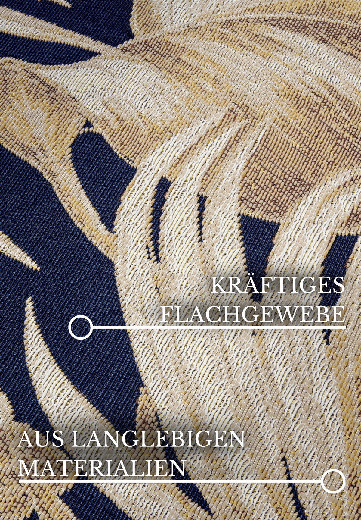 OUTDOORTEPPICH  für Terrasse und Balkon 160/235 cm Kollektion 1767 Goldfarben, Dunkelblau  - Goldfarben/Dunkelblau, Design, Kunststoff (160/235cm) - Villeroy & Boch