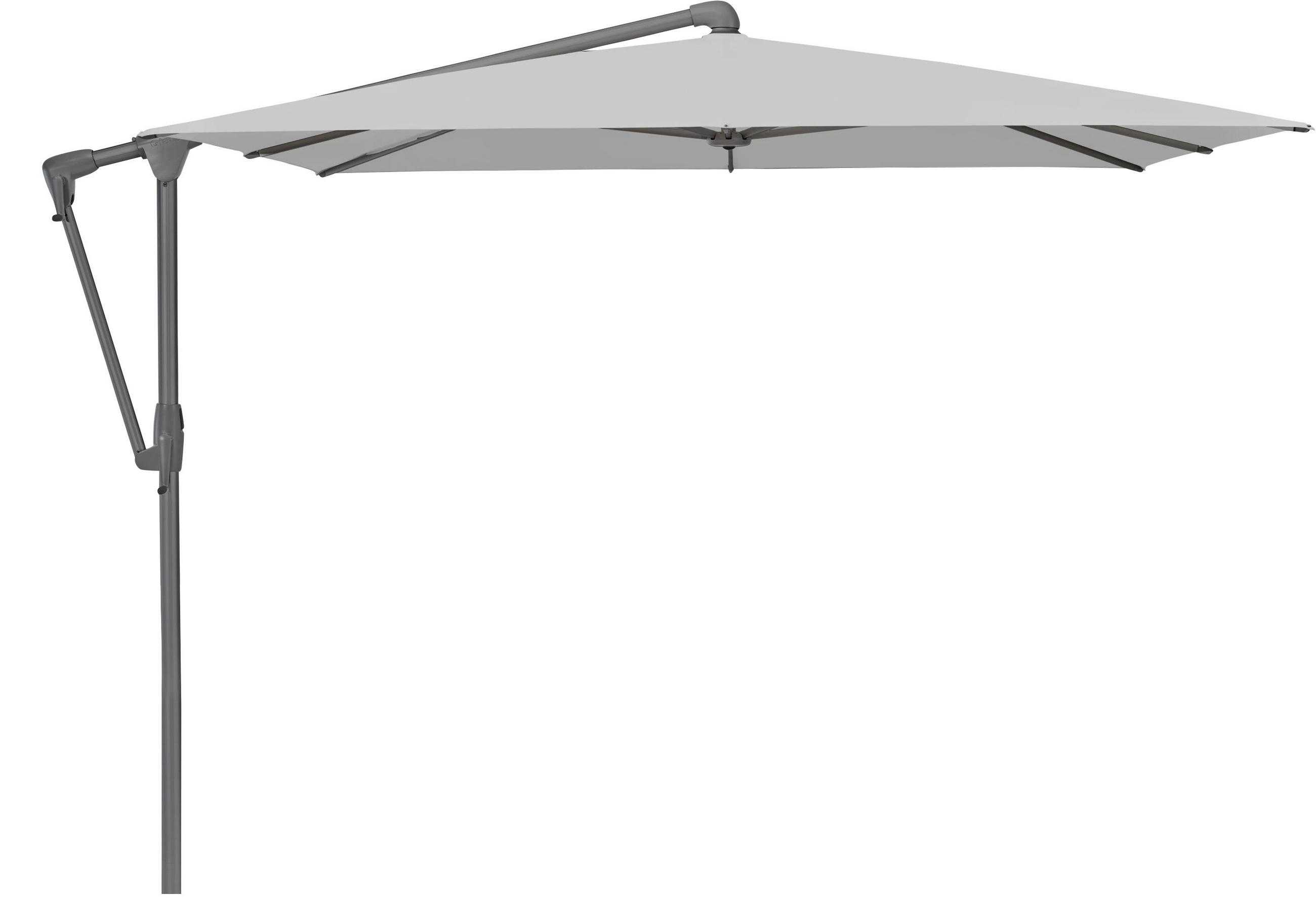 AMPELSCHIRM 270x270 cm Graphitfarben  - Anthrazit/Graphitfarben, Basics, Textil/Metall (270/270cm) - Glatz