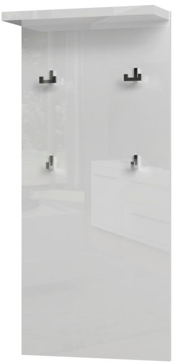 GARDEROBNI PANEL - bela/visoki sijaj, Moderno, leseni material (46/100/17cm) - Voleo
