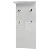 GARDEROBNI PANEL - bela/visoki sijaj, Moderno, leseni material (46/100/17cm) - Voleo