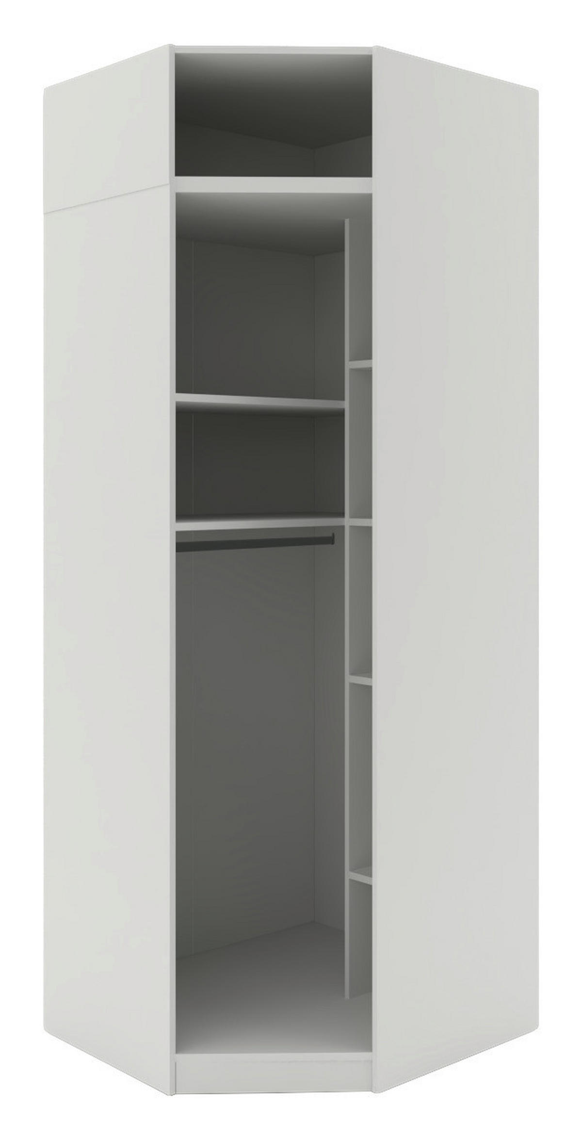 KORPUS ROHOVEJ SKRINE, biela, 91,1/242,2/91,1 cm - biela, Konventionell, kompozitné drevo (91,1/242,2/91,1cm) - Hom`in