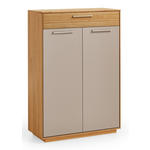 SCHUHSCHRANK 86/124/37 cm  - Taupe/Eichefarben, Design, Holz/Holzwerkstoff (86/124/37cm) - Novel