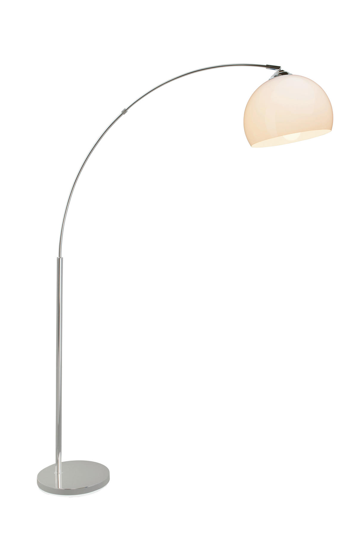 BOGENLEUCHTE - Chromfarben/Weiss, Konventionell, Kunststoff/Metall (166/30/122cm) - Brilliant