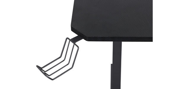 GAMINGTISCH Schwarz  - Schwarz, Design, Holzwerkstoff/Metall (140/60/75cm) - Carryhome