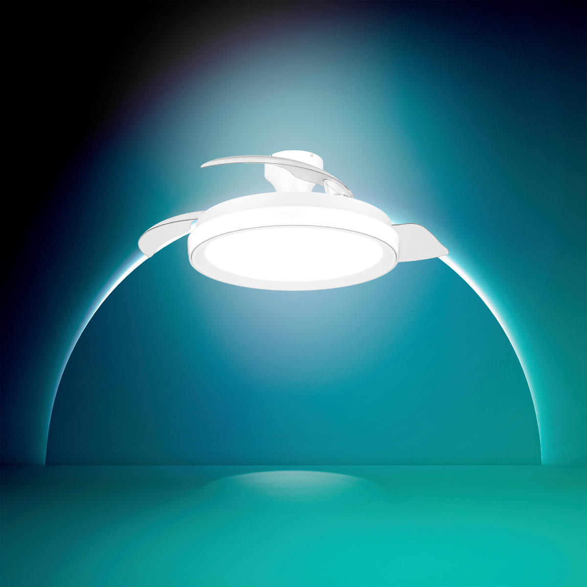 Deckenleuchte mit Ventilator 106/29/106 cm  - Weiß, Basics, Kunststoff (106/29/106cm) - Philips