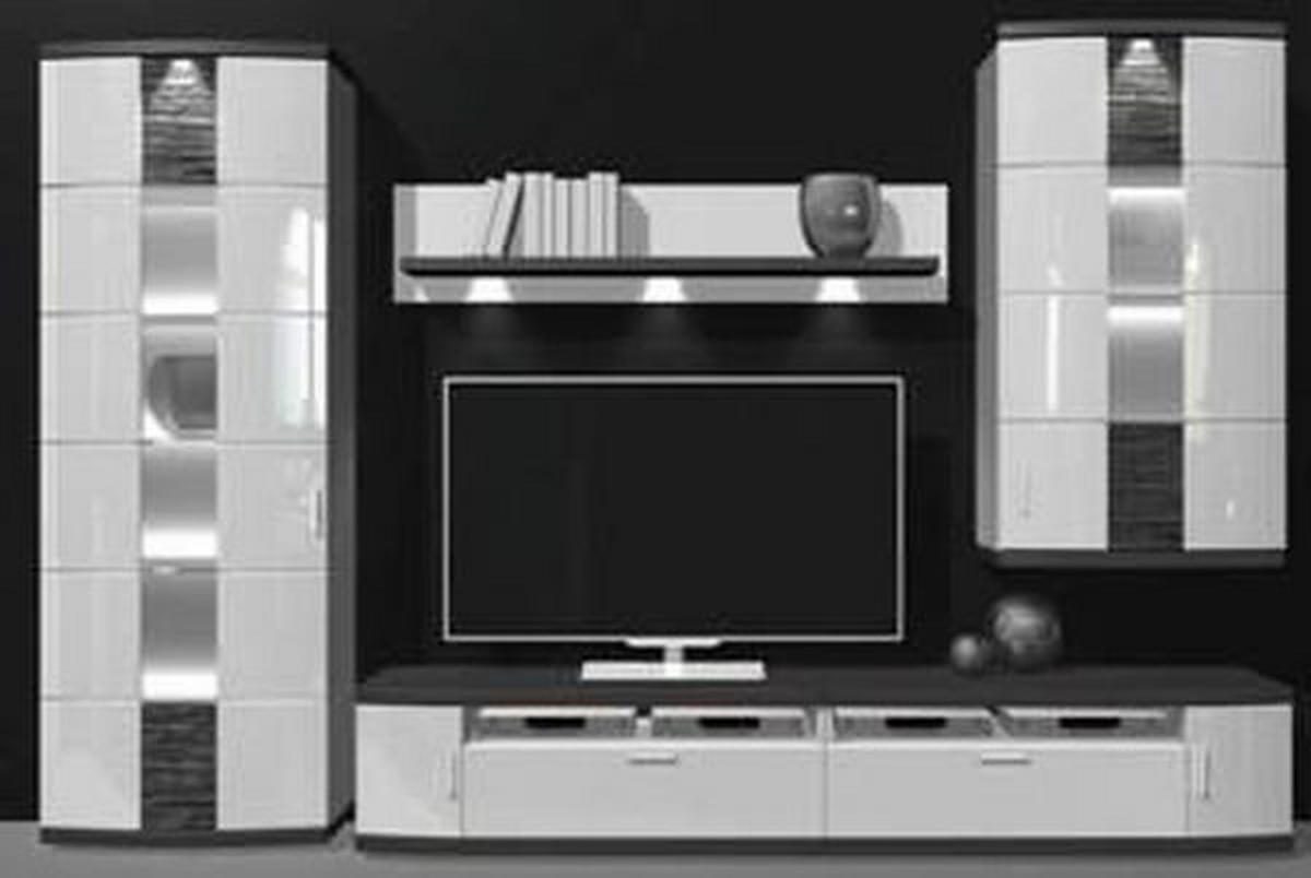 REGAL ZA DNEVNI BORAVAK   - boje aluminija, Design, staklo/drvni materijal (327,6/208,6/50cm) - Xora