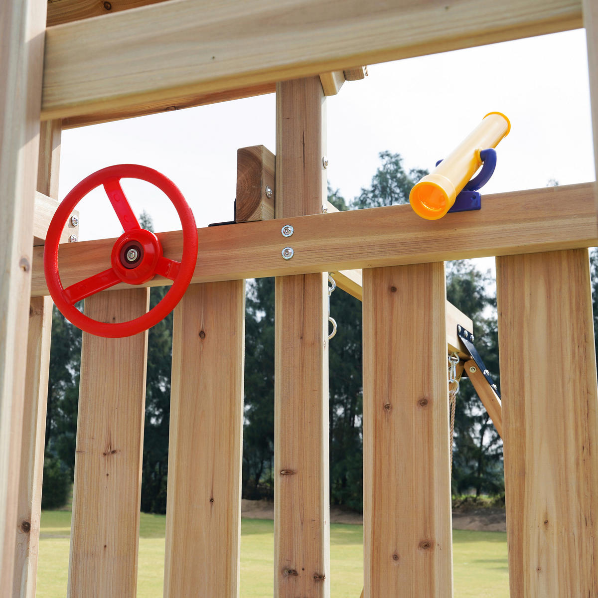 SPIELTURM 342/267/375 cm  - Blau, KONVENTIONELL, Holz/Kunststoff (342/267/375cm) - Ambia Garden