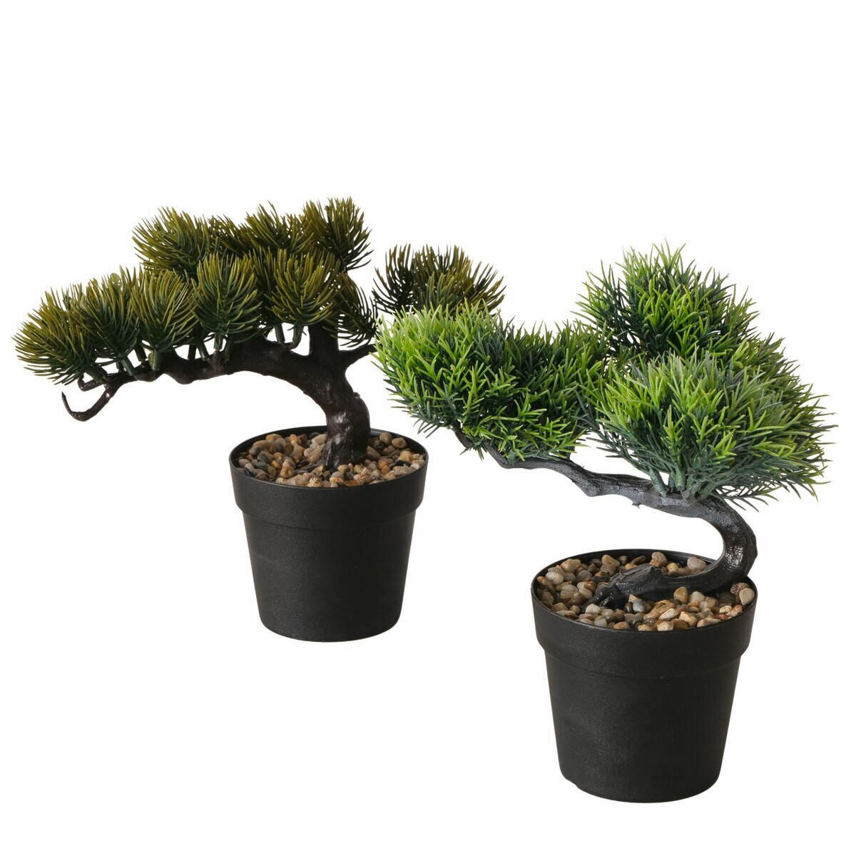 OKRASNA RASTLINA - črna/zelena, Basics, kamen/umetna masa (22/9/18cm) - Boltze Home