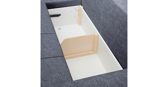 ECKSOFA in Mikrofaser Blau  - Blau/Schwarz, KONVENTIONELL, Kunststoff/Textil (169/295cm) - Carryhome