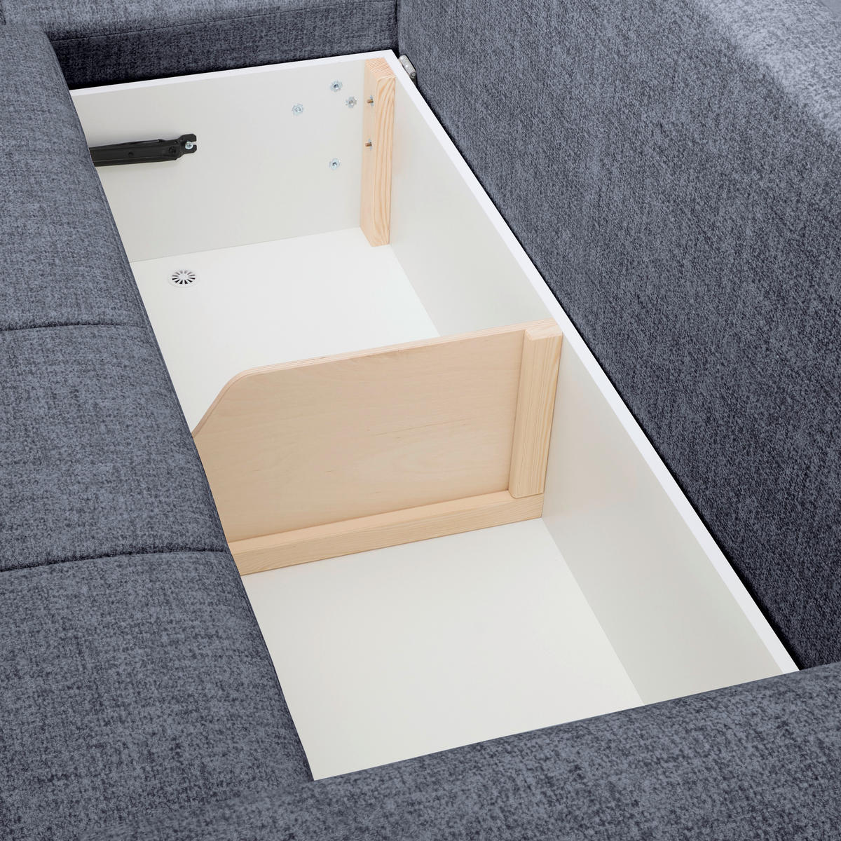 ECKSOFA in Mikrofaser Blau  - Blau/Schwarz, KONVENTIONELL, Kunststoff/Textil (169/295cm) - Carryhome