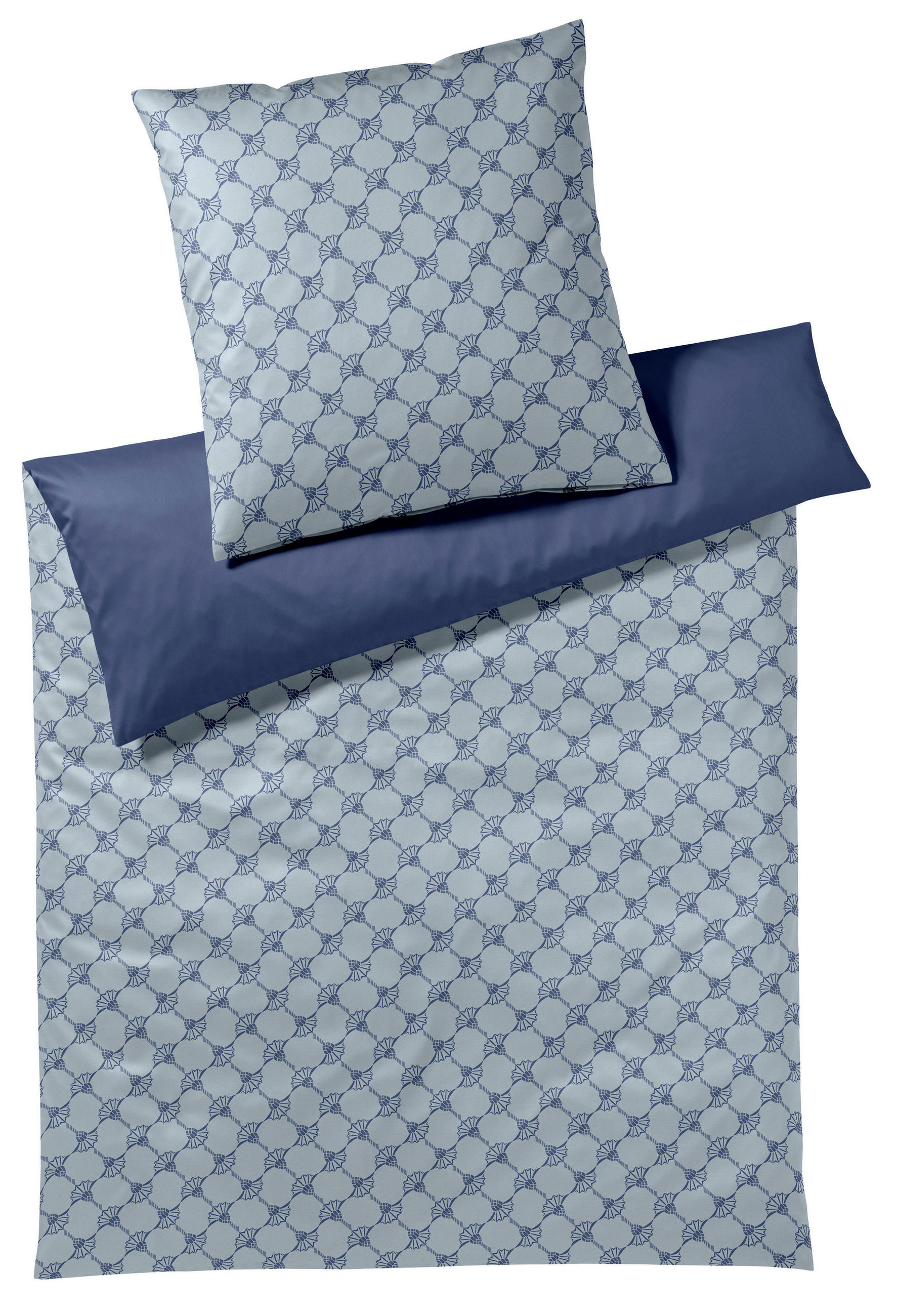 KOPFKISSENBEZUG J! Cornflower Double 40/80 cm  - Dunkelblau/Hellblau, Design, Textil (40/80cm) - Joop!