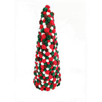 DEKOBAUM - Rot/Creme, LIFESTYLE, Kunststoff/Textil (27/66cm) - X-Mas