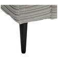 ECKSOFA Hellgrau Cord  - Hellgrau/Schwarz, KONVENTIONELL, Textil/Metall (276/173cm) - Carryhome