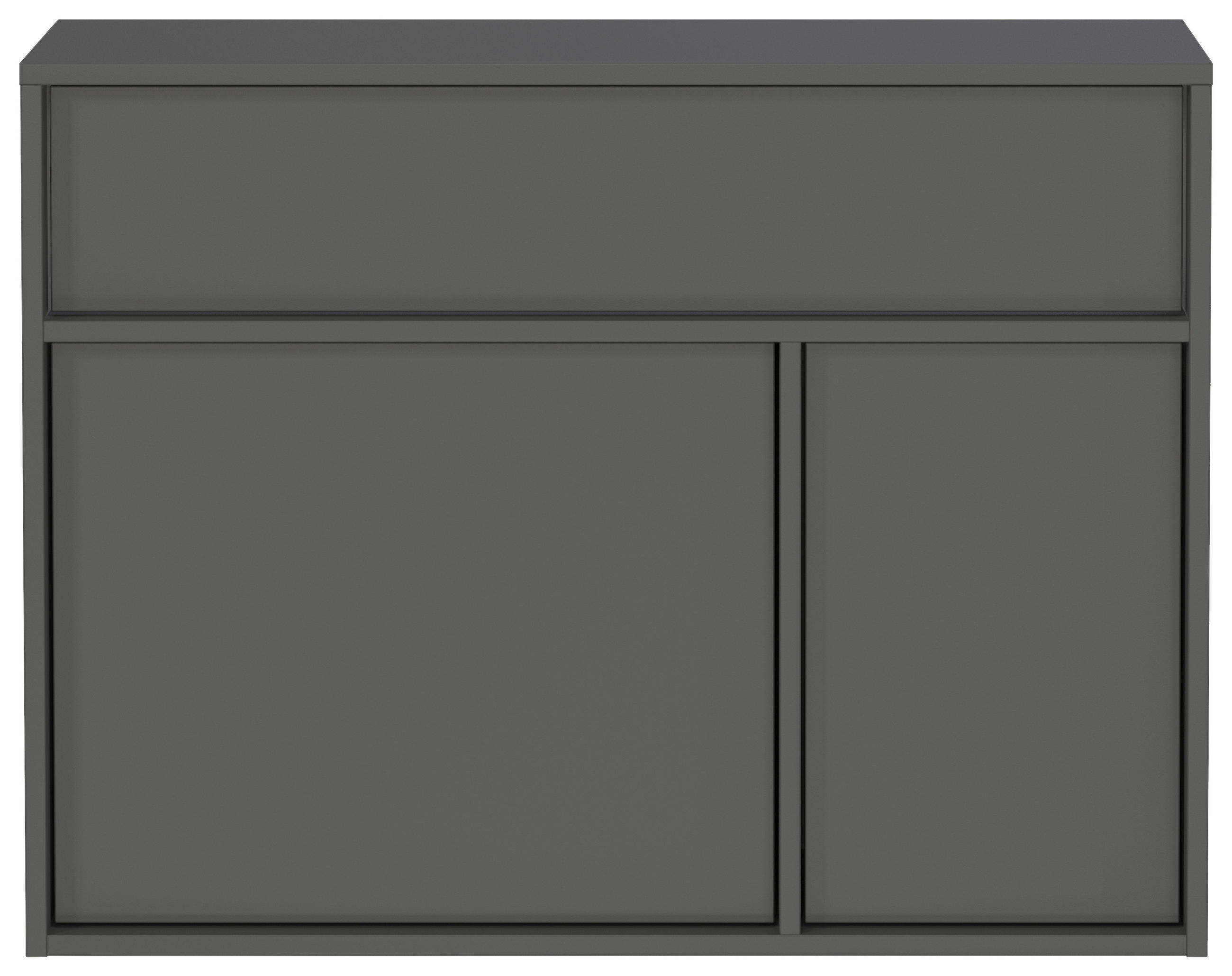 SCHUHSCHRANK Graphitfarben  - Schwarz/Graphitfarben, Design, Holzwerkstoff/Kunststoff (83/63/25cm)