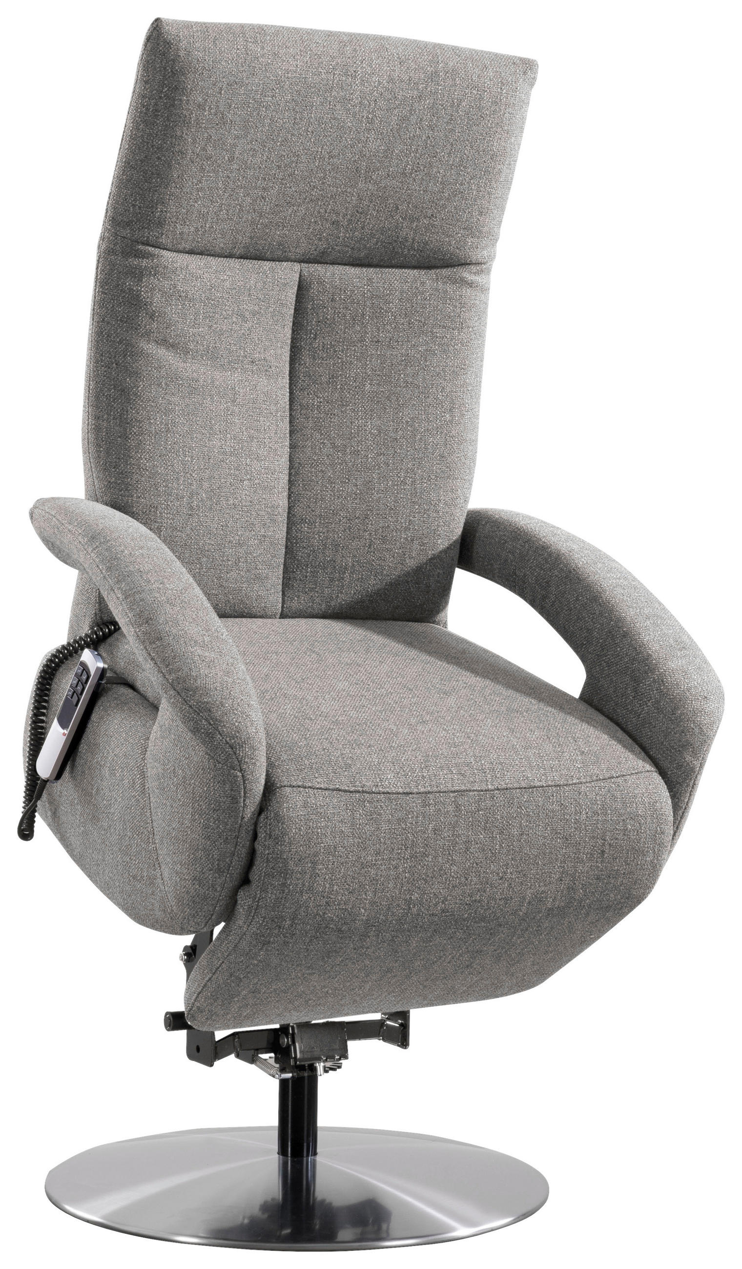 Thumbnail - Sit & More Relaxsessel Tycoon V, Hellgrau, Textil, 74x112x82 cm, Goldenes M, Made in EU, Oeko-Tex® Standard 100, DGM-Kli...